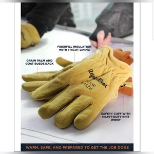 NEW! Refrigiwear insulated goatskin leather gloves Sz Large NWT 12.17